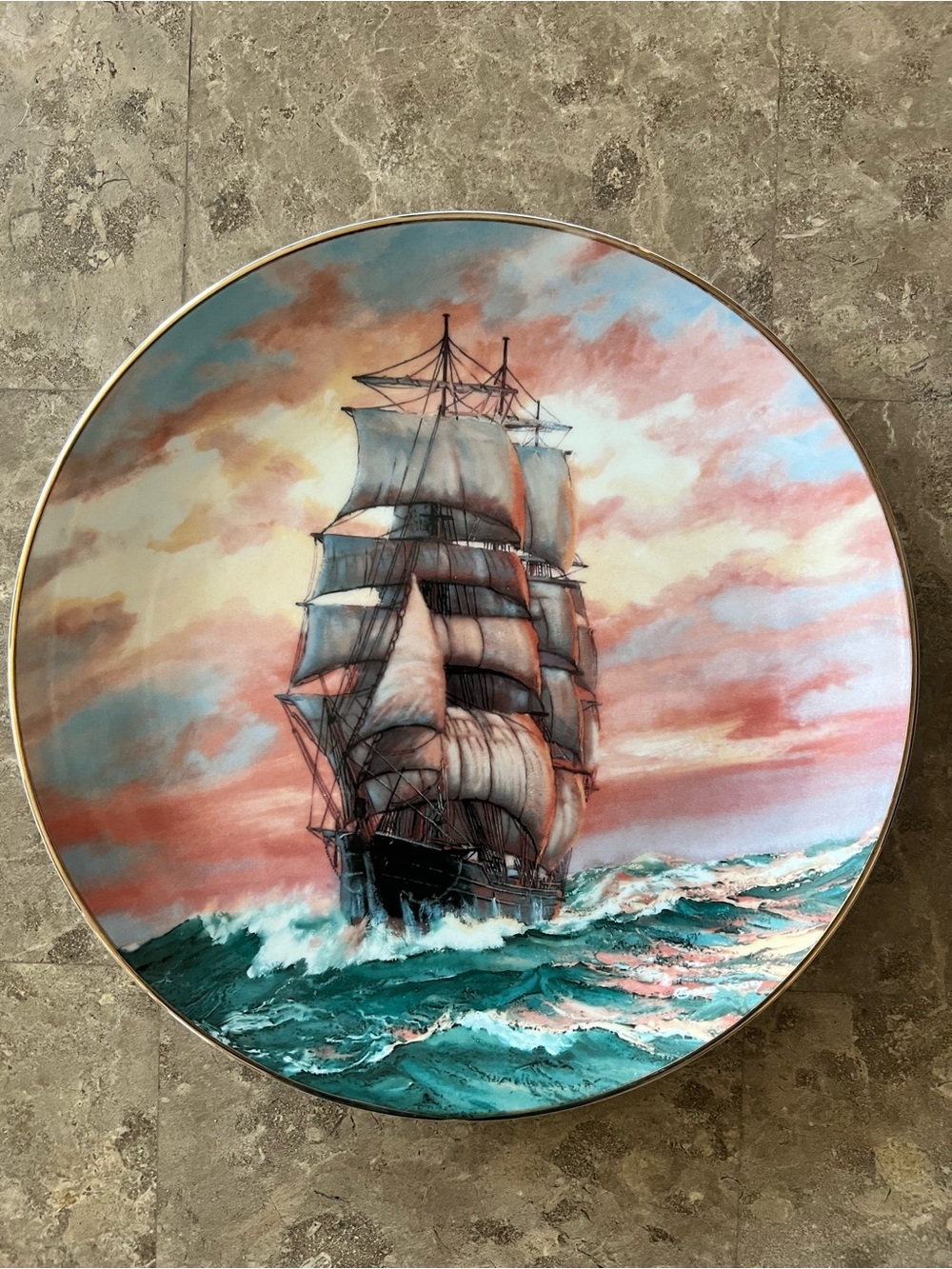 The Blue Jacket at Sunset Collectible Plate by Charles Vickery.